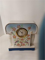 Vtg. German Ceramic Mantle Clock Repair/Parts U16G