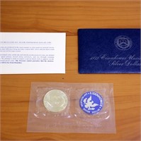 Uncirculated Eisenhower Silver Dollar Blue Mint En