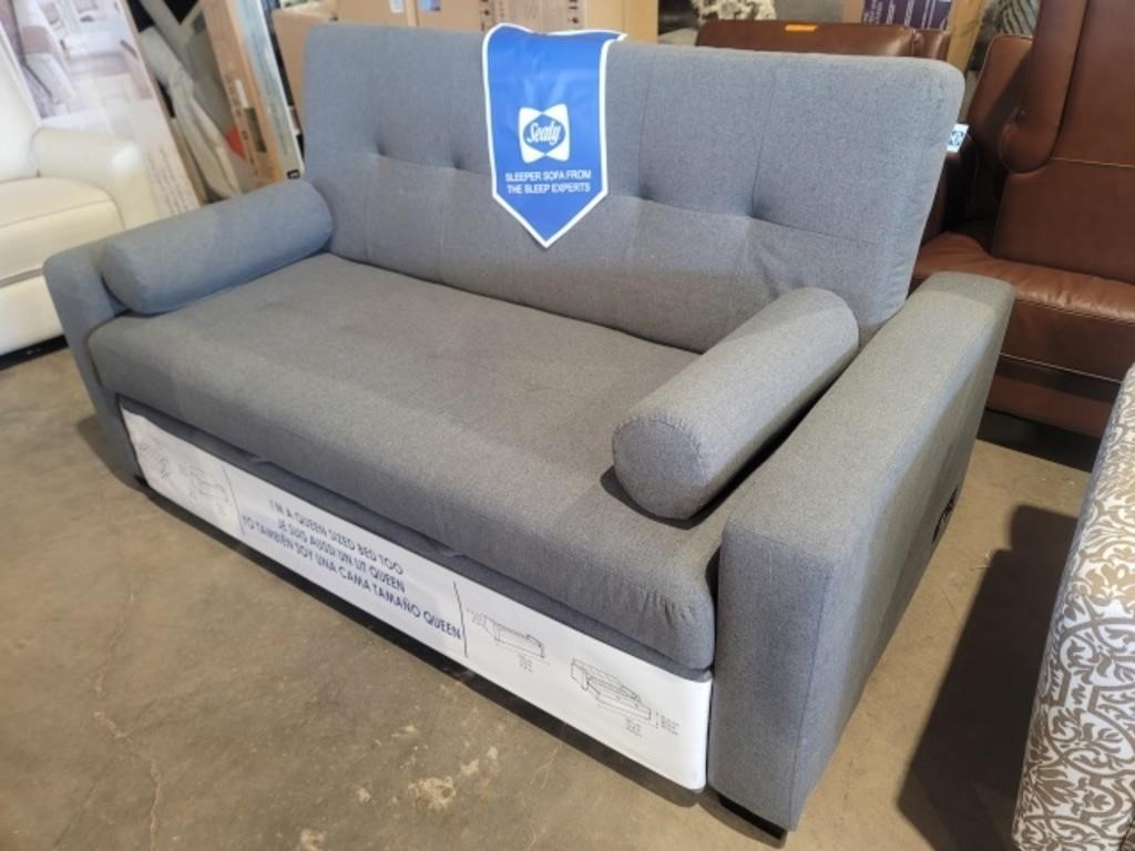 Sealy - Grey Fabric Sleeper Sofa
