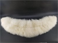 Beautiful white fox fur stole with white lining in