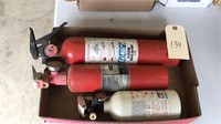 3 Small Fire Extinguishers