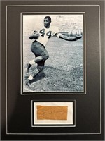 Ernie Davis Custom Matted Autograph Display