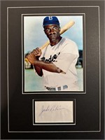 Jackie Robinson Custom Matted Autograph Display