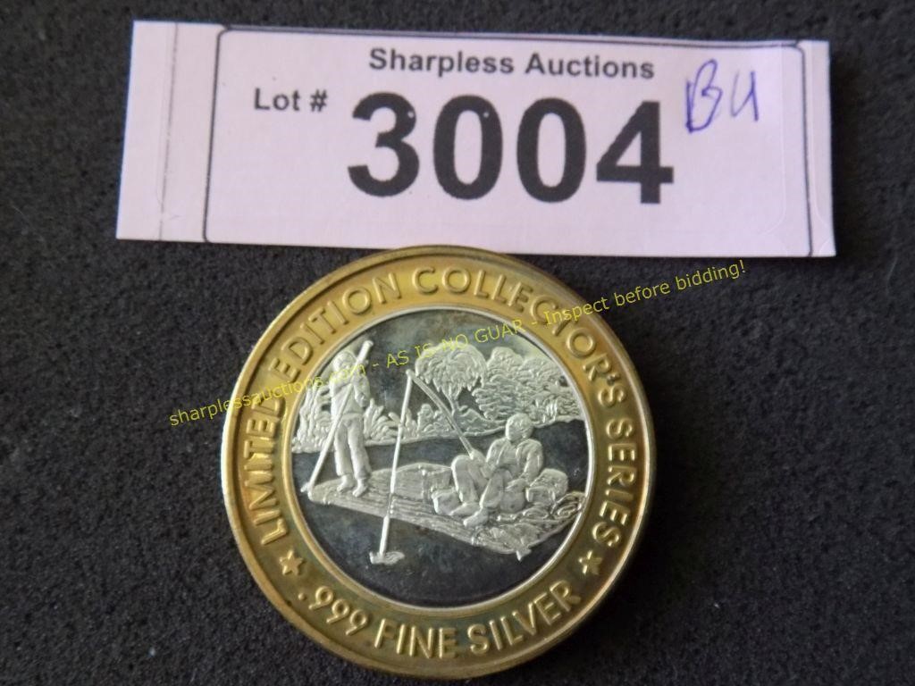 Uncirculated .999 fine silver casino coin