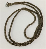 Italian Sterling Silver Rope Necklace