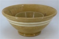 Large Yellow Ware Banded Bowl