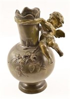 Bronze Cherub Vase
