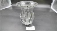 Art deco Crystal Fluted Vase