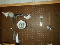 Estate Lots: Locks and more on peg board (Shop)