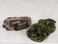 Camo satchel and Duffel bag