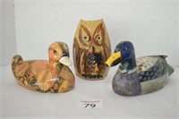 (2) Ducks & Owl