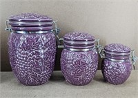 3pc Grape Snap Canister Set