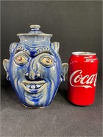 Clint Alderman Double Handled Pottery Face Pot