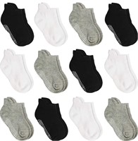 NEW - WELMOR Pack of 12 Non-Slip Socks with