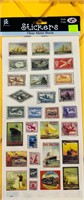 New- Clear Stickers- Like Postage Stamps