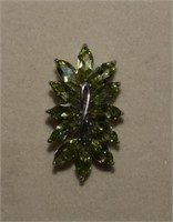Sterling & Green Semi-Precious Stone Pendant