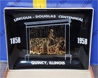 Vintage Lincoln-Douglas Centennial Tray