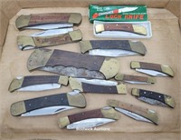 Pocket knives - wood & brass