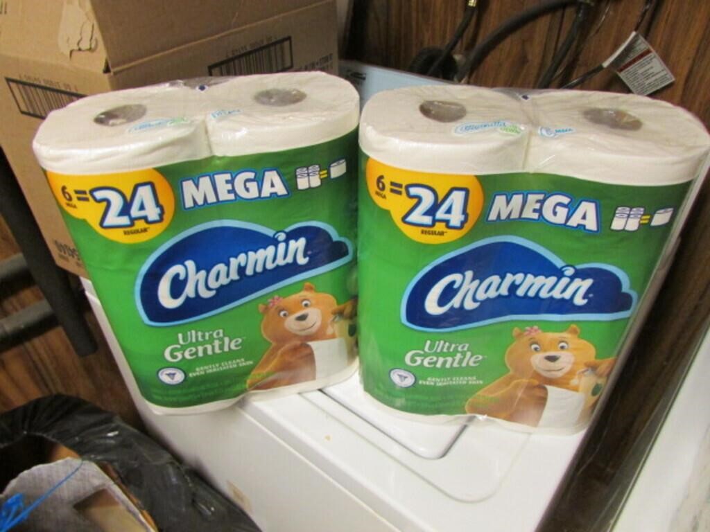 2 packages of charmin toilet paper