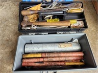 Tool box w/ Tools and Old Flares