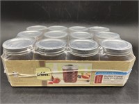 Case of 12 Kerr Quilted Crystal Jelly Jars, 8oz