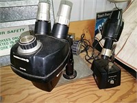 Bausch and Lomb microscope and stationary light