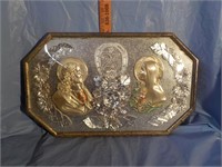 Religious metal plaque