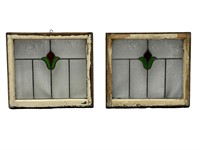 2 Antique Stained Glass Windows