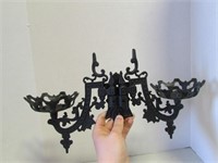 Ornate Cast Iron Wall Mount Sconce Kerosene Oil