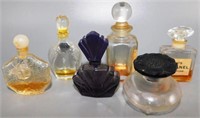 347/74 Lot of 6 Vintage Mini Perfume Bottles - Cha