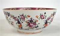 18th Cen Chinese Floral Export Bowl