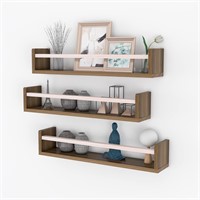 Esonal Floating Book Shelves, 24In Set of 3