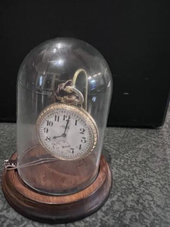 VINTAGE SONVELLE POCKET WATCH WITH GLASS DOME