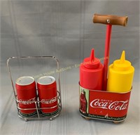 (2) Collectable Coca-Cola condiments sets