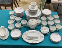 Chateau Rose dinnerware set, service for 12