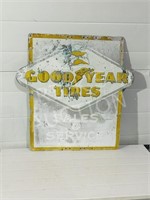 Tin "Good Year" sign - weathered condition
