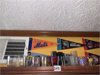 GROUP OF SHOT GLASSES NOT PENNANTS