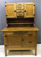Antique Wood Baker's Cabinet