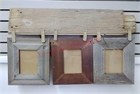 Rustic hand made Barn wood Picture Frames