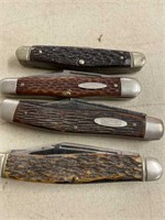 4 pocket knives. Two craftsman, one Wards that
