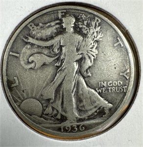 1936-S Silver Walking Liberty Half-Dollar
