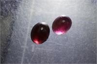 Garnet Cabochon, 8x10, Excellent Red, 2 Pieces