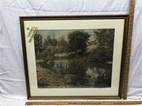 Vintage Hand Tinted 'The Swimming Pool' 1900