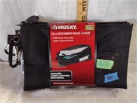 NEW Husky 12 in Document Bags 4-Pack