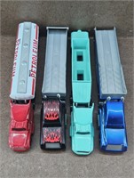 4 Vtg Maisto Semi Truck Toys