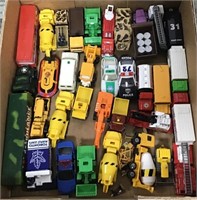 Flat of die cast and other cars