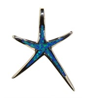 Beautiful Blue Opal Starfish Pendant