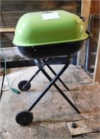 Aussie lime green charcoal grill on stand w/