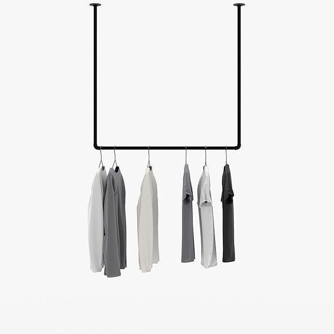 clothing rack for walk-in wardrobe black