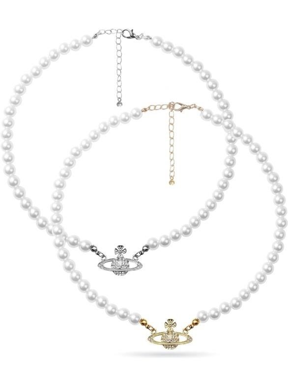 Faux pearl jewelry set 6 pcs total